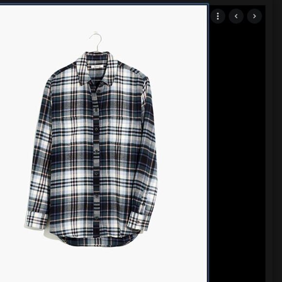Madewell Flannel Sunday Shirt in Cronston Plaid Sz XS button down - Picture 2 of 11